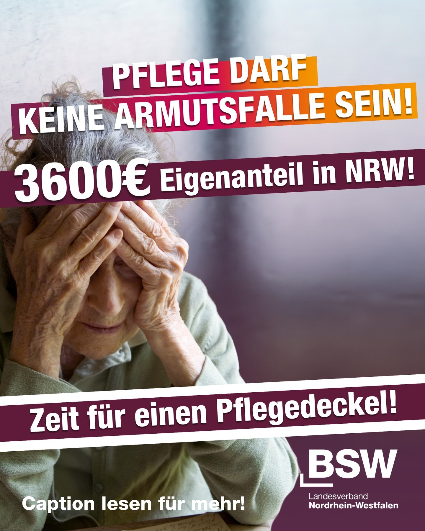Pflege darf nicht weiter Armutsfalle bleiben. Die Eigenbeteiligung explodiert!