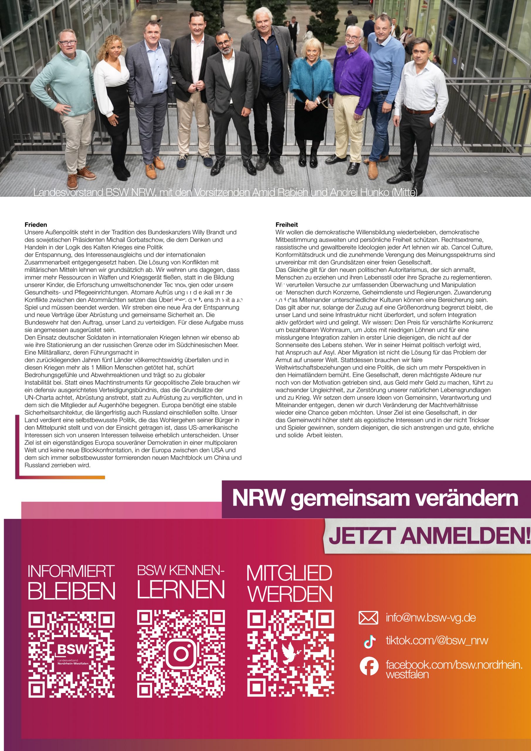 Flyer Industriestandort NRW, Rückseite