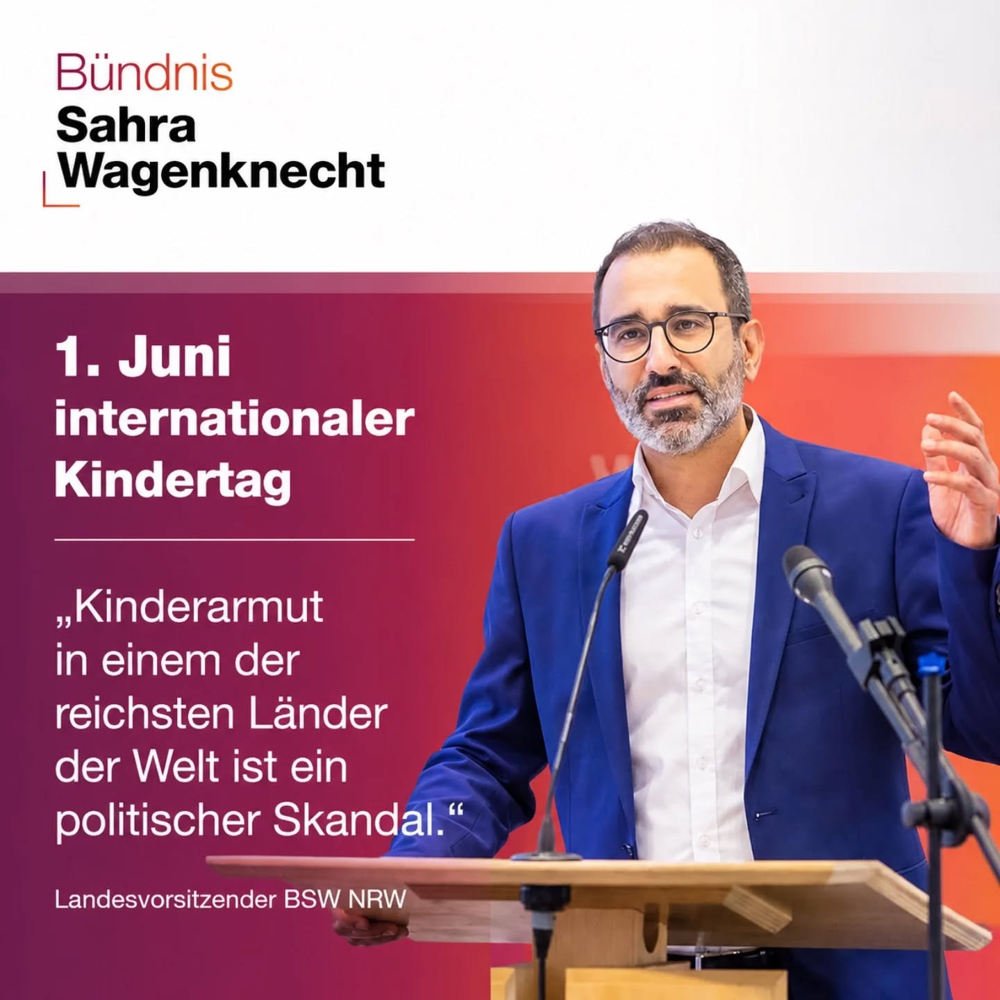 BSW Landesvorsitzender Amid Rabieh spricht Klartext zum Internationalen Kindertag